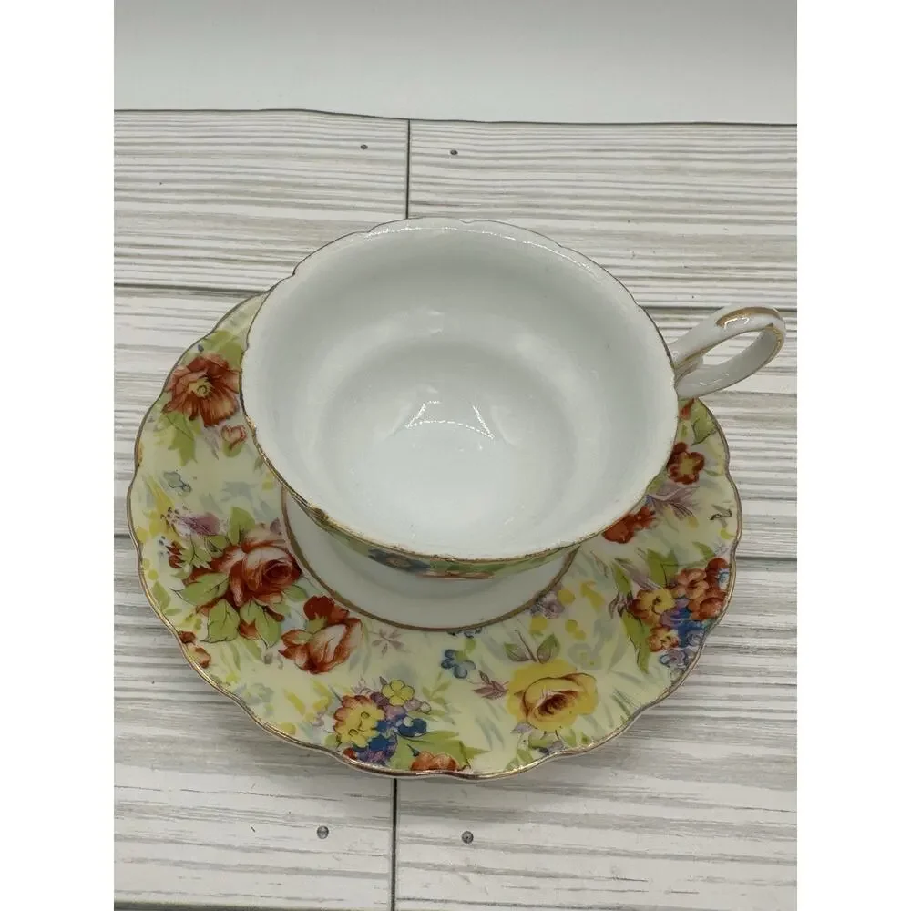 Vintage Merit Made In Occupied Japan Cup and Saucer 1940s. Excellent Condition.